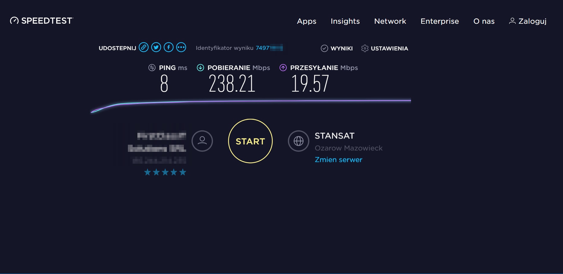 Test prędkości NordVPN